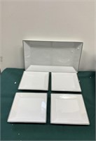 Platinum rimmed Serving set (1 serving Tray & 4