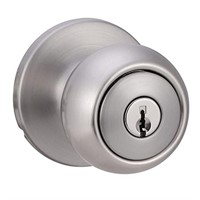 Amazon Basics Exterior Door Knob With Lock,