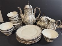 21 Pieces Antique hertel Jacob Tea Set