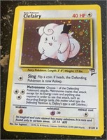 VTG BASIC POKEMON CLEFAIRY HOLO CARD / SHIPS