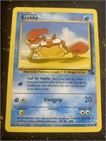 VTG KRABBY 51/62 FOSSIL POKEMON CARD / SHIPS