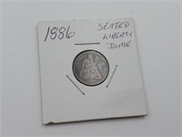 1886 US Liberty Seated Dime