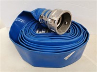 50' Blue PVC Layflat Discharge Hose