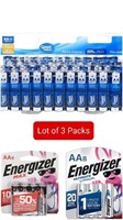 Lot of 3 Packs - Various Brand/Count AA Batteries.
