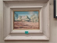Louise Barrett "Old Cottage" Signed OIL