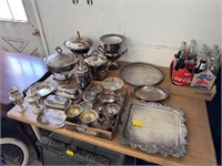 Large Lot of Silverplate Items