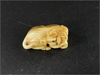 Small mammoth ivory netsuke of a horse, extremely