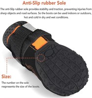 Outdoor Waterproof Dog Boots with Reflective Strip
