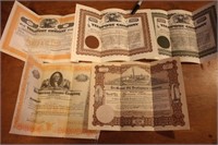 Early 1900's Stocks and Bonds