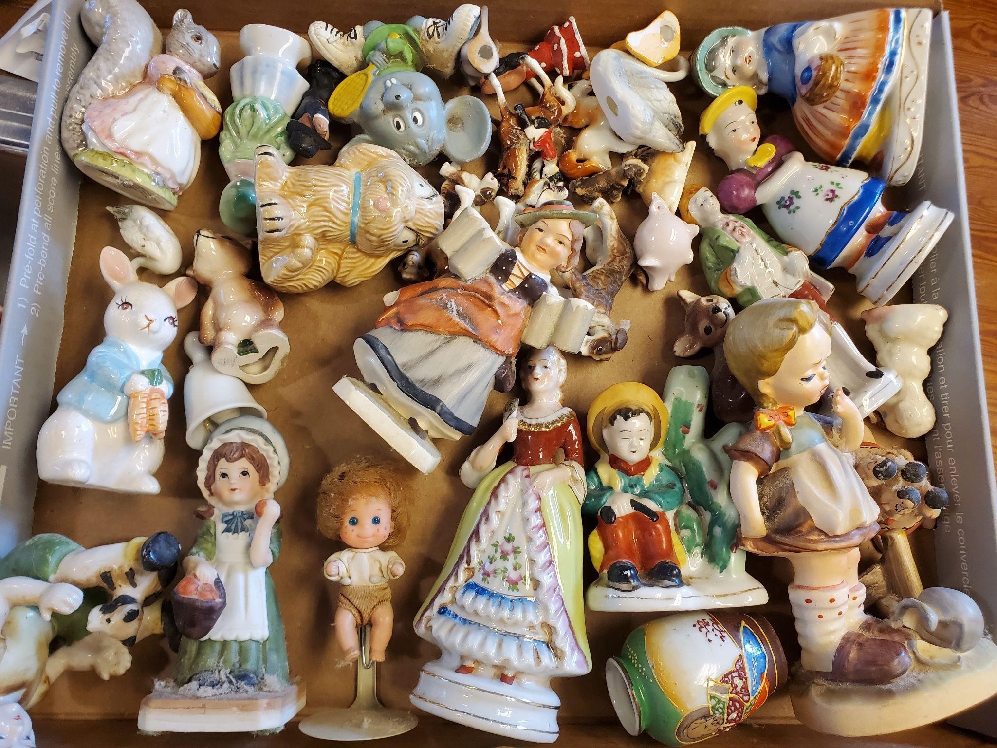 Assorted porcelain figurines and more