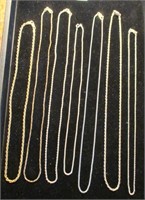 (7) Various Sterling Silver Rope Chains