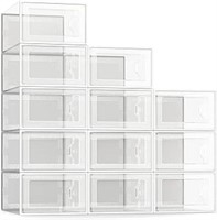 See Spring Large 12 Pack Shoe Storage Box, Clear