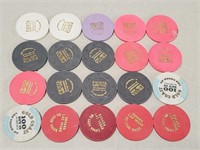 20 Las Vegas Casino Tournament Chips