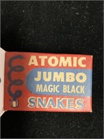 VINTAGE ATOMIC JUMBO MAGIC BLACK SNAKES BOX W/ 4
