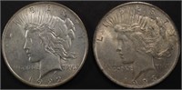 1922 & 1923 PEACE DOLLARS