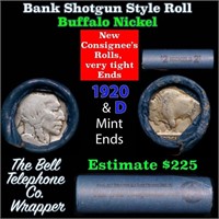 Buffalo Nickel Shotgun Roll in Old Bank Style 'Bel