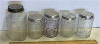 Hoosier Cabinet old glass cannisters
