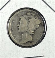 1925-D Mercury Silver Dime, US 10c Coin