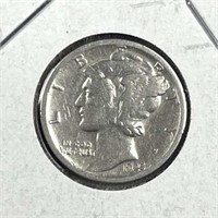 1925-S Mercury Silver Dime, US 10c Coin