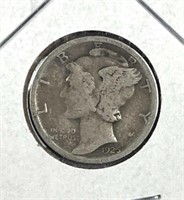 1926 Mercury Silver Dime, US 10c Coin