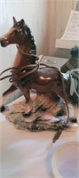 horse lamp and horse figurine
