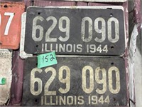 1944 Illinois License Plates