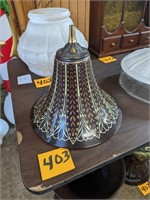 Brass and Glass Shade - Heavy