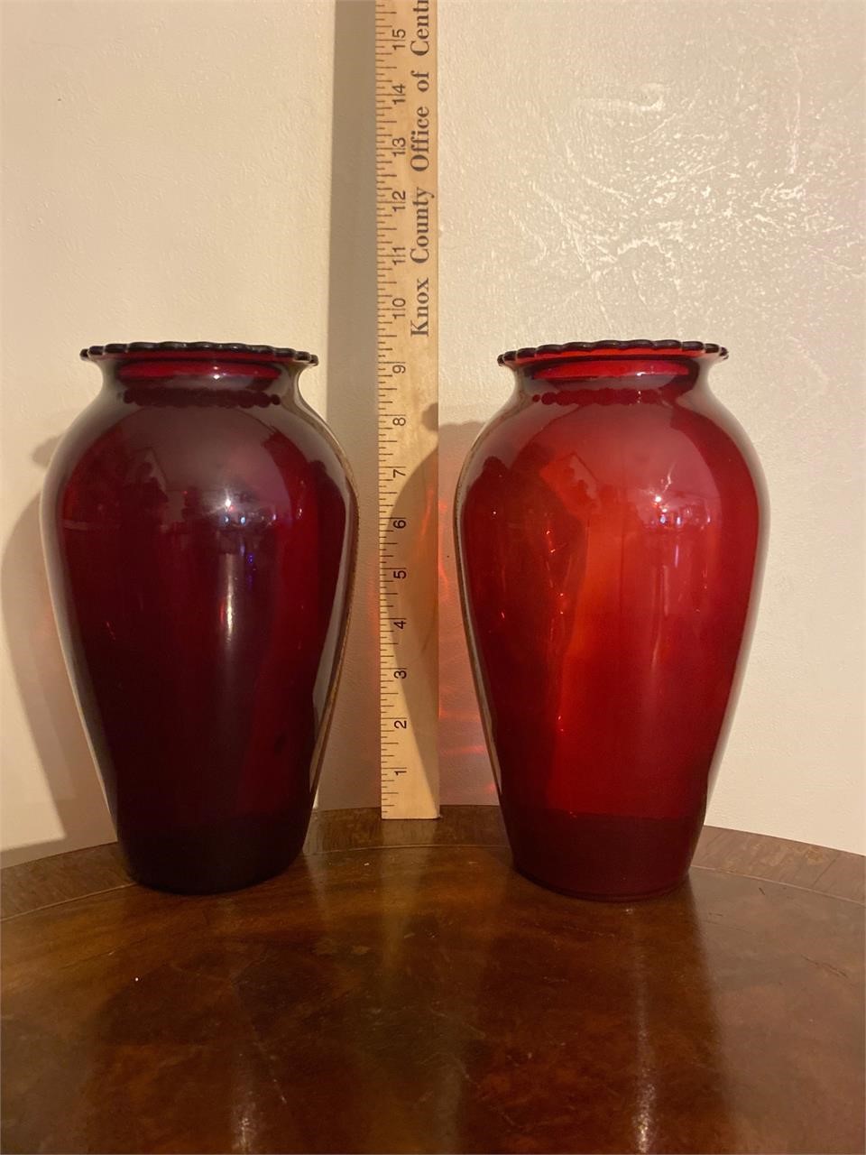Ruby Red Vases