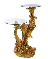 Golden Flower Accent Table