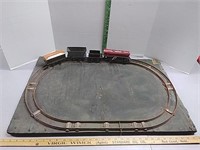 >Old tin metal, Wind up Train with Track