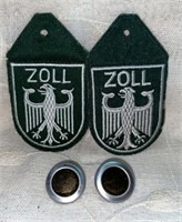 (2) German Zoll Police Patches, (2) London Fog