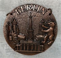 Vintage Bronze Berlin Medallion, approx 2" Dia