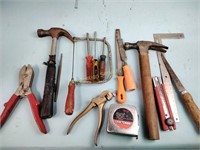 Hammers, screwdrivers, Tape measure, utility