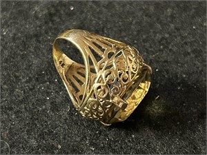 14K Gold Ring with Smokey Topaz