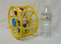 LHPC Bozo the Clown Baby Toy / Rolling Rattle