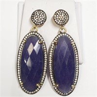$500 S/Sil Sapphire Earrings