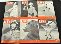 (6) LIFE Magazines from 1938