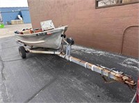 Meyer 14ft Aluminum Fishing Boat with Extra Long