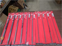 10 MILWAUKEE Assorted 16" Black Oxide Drill Bits.