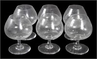SET OF SIX BACCARAT CRYSTAL BRANDY SNIFTERS