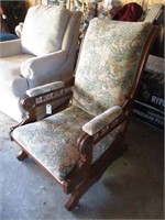 Upholstered Chair - Antique Rocker