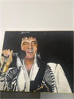 Elvis presley signed painting