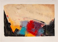 Kamy Deljou Abstract Composition Color Lithograph