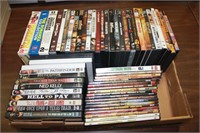 BOX OF DVDS- MOSTLY WESTERNS