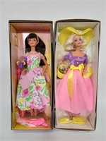 Two Spring time Barbies
