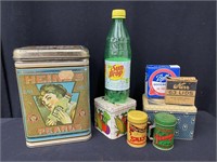 Lot of Vintage Advertising Tins and More