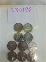10 different years U.S. .999 Silver Eagle Coins #1