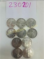 10 different years U.S. .999 Silver Eagle Coins #2
