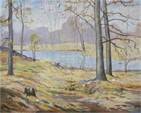 Francis C Brown 24x30 O/B Brown County Pond