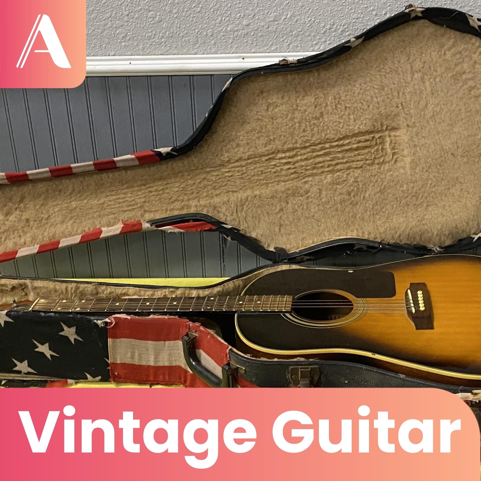 Vintage Epiphone Guitar with Patriotic Case